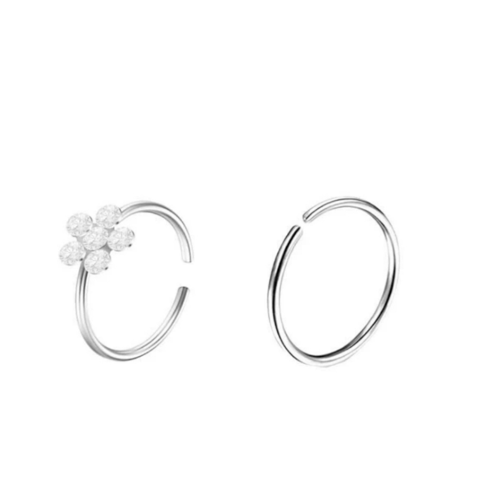 2 Nose Ring Hoops